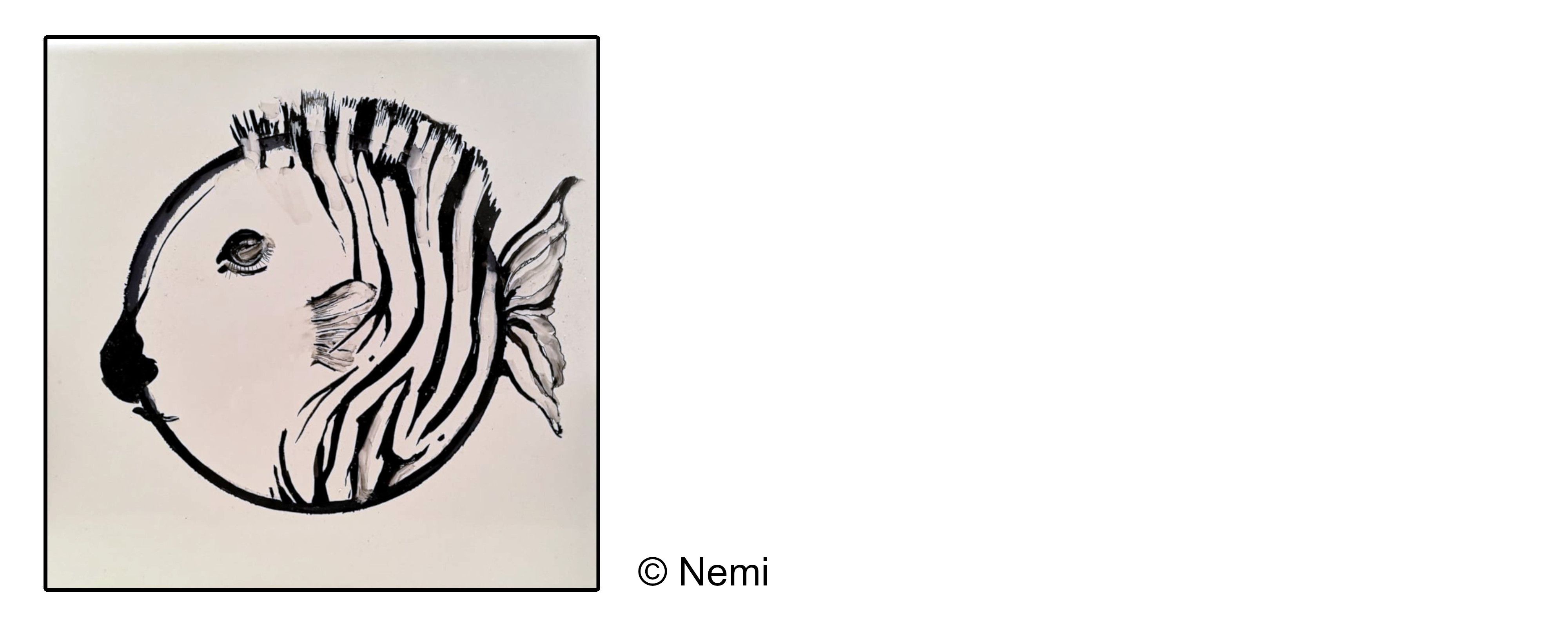 L'oeuvre de Nemi sur carreau © Nemi